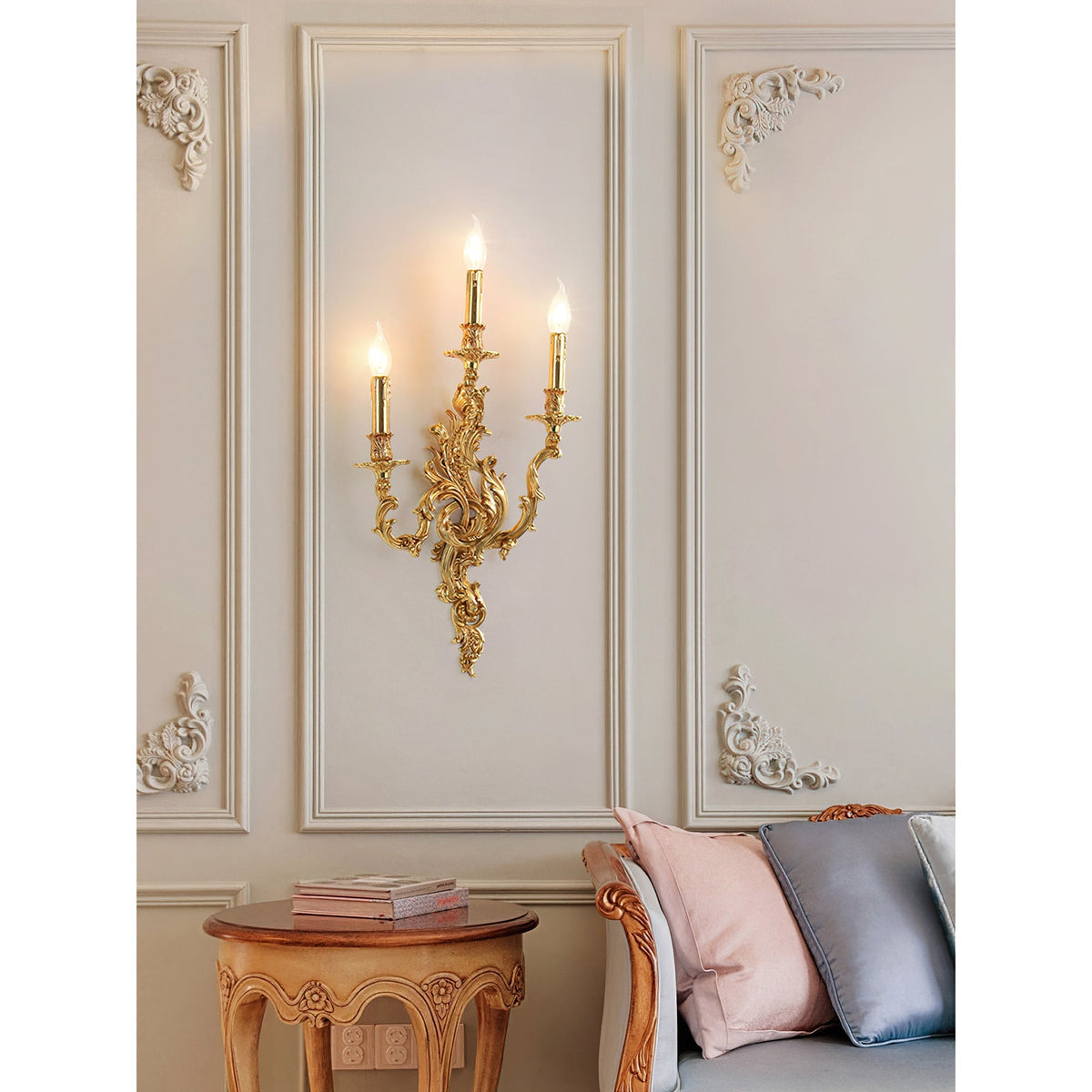 Rokoko Wandleuchte Mornerva