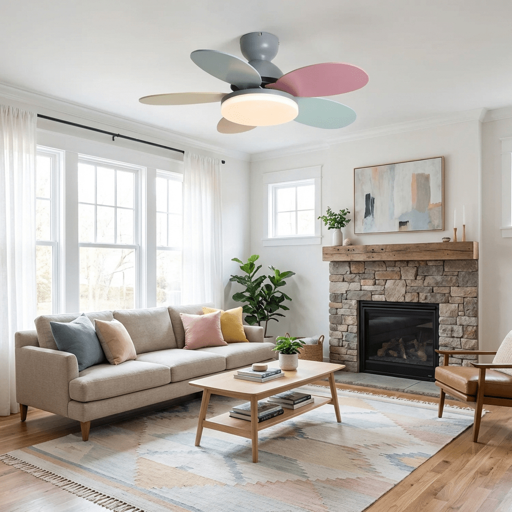 Moderne Deckenventilatorleuchte Lareo
