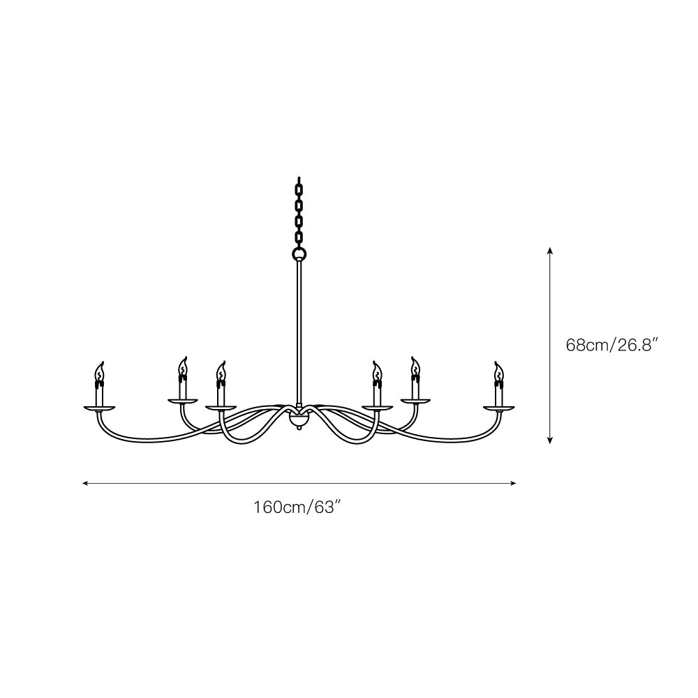 Linearer Kronleuchter Mirlinar