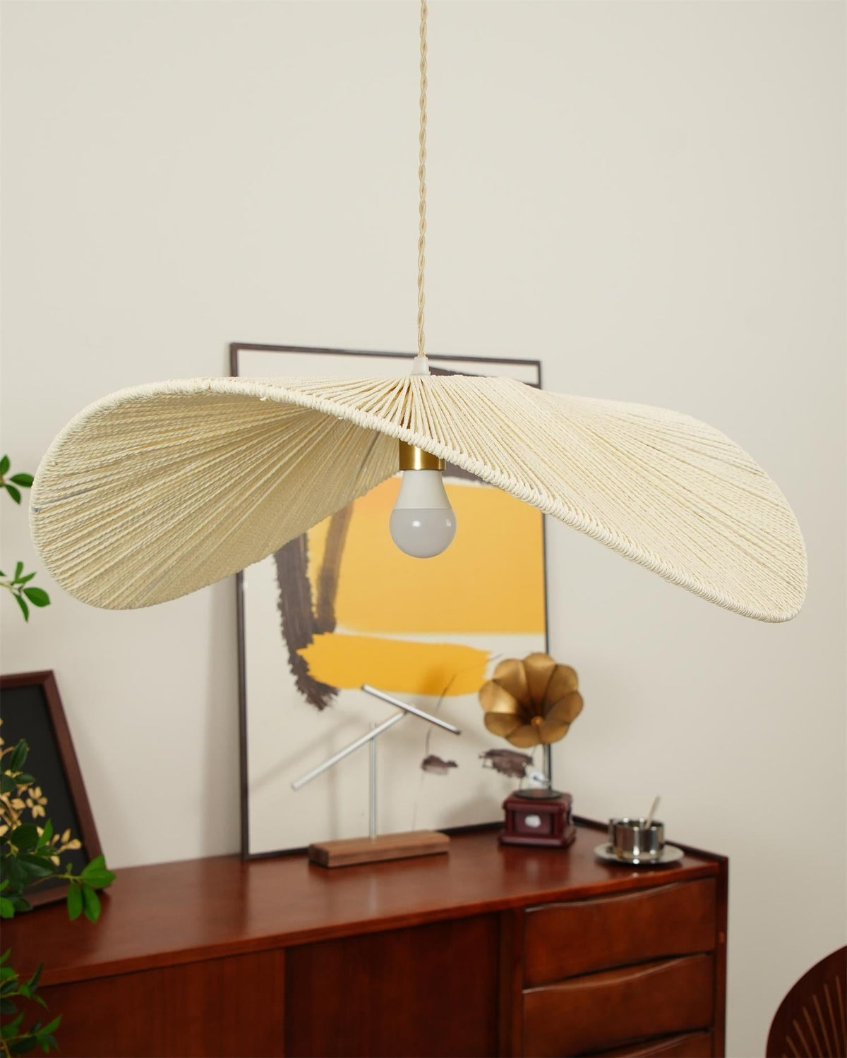Straw Hat Pendant Light – detail 11