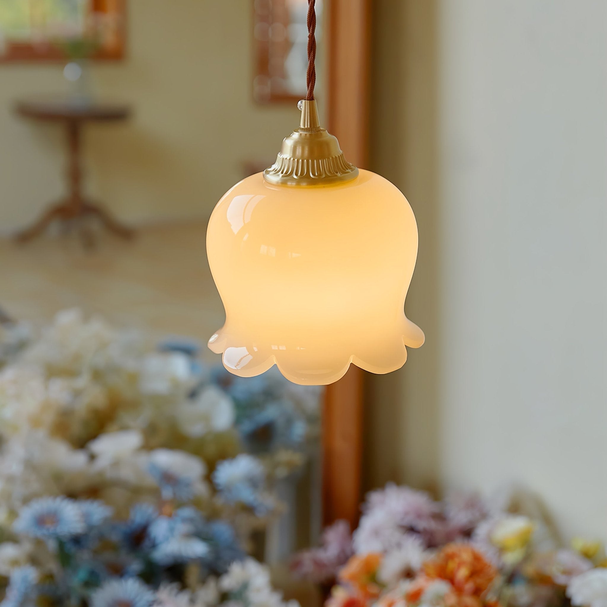 Florale Pendelleuchte Falvi