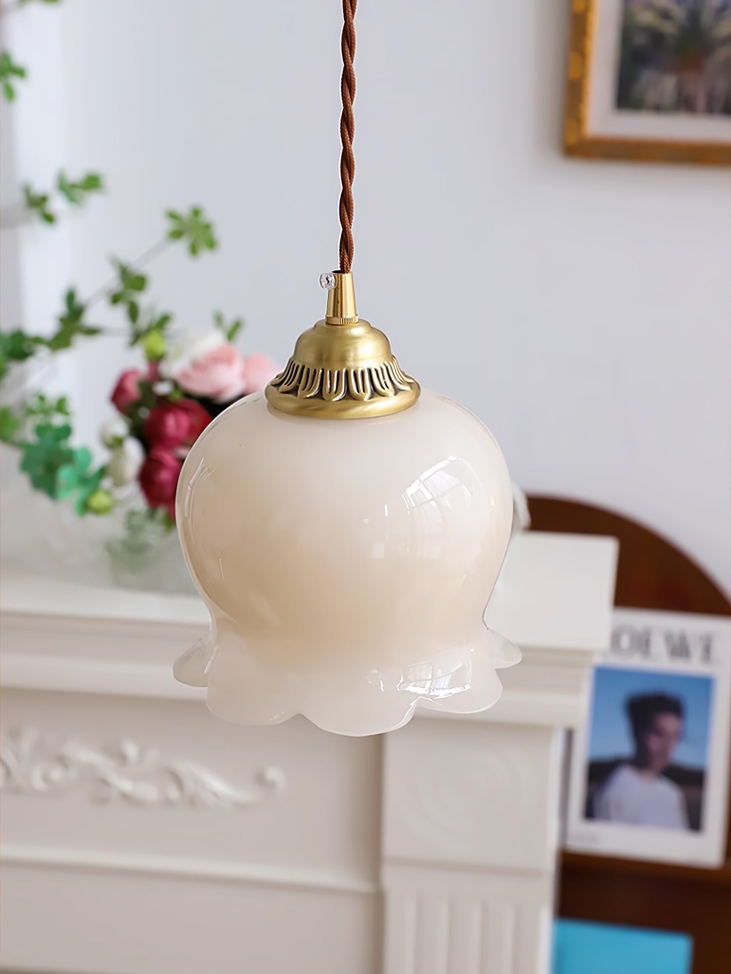 Florale Pendelleuchte Falvi